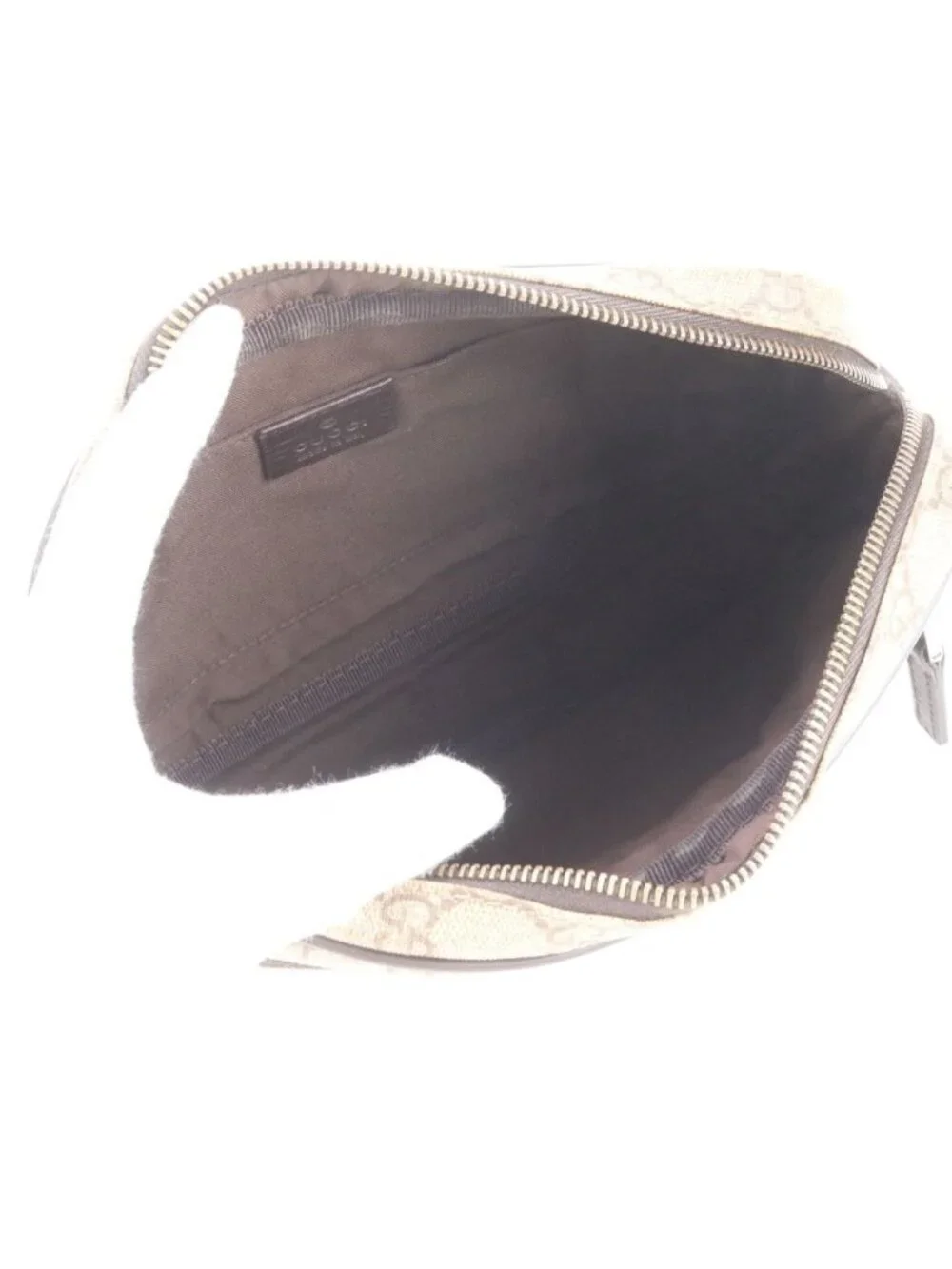 Gucci GG Split Sherry Line Leather Clutch Pouch Business